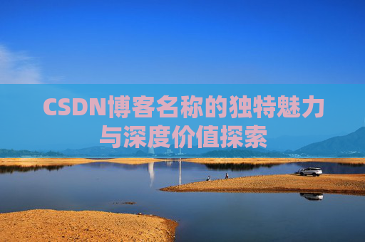 CSDN博客名称的独特魅力与深度价值探索